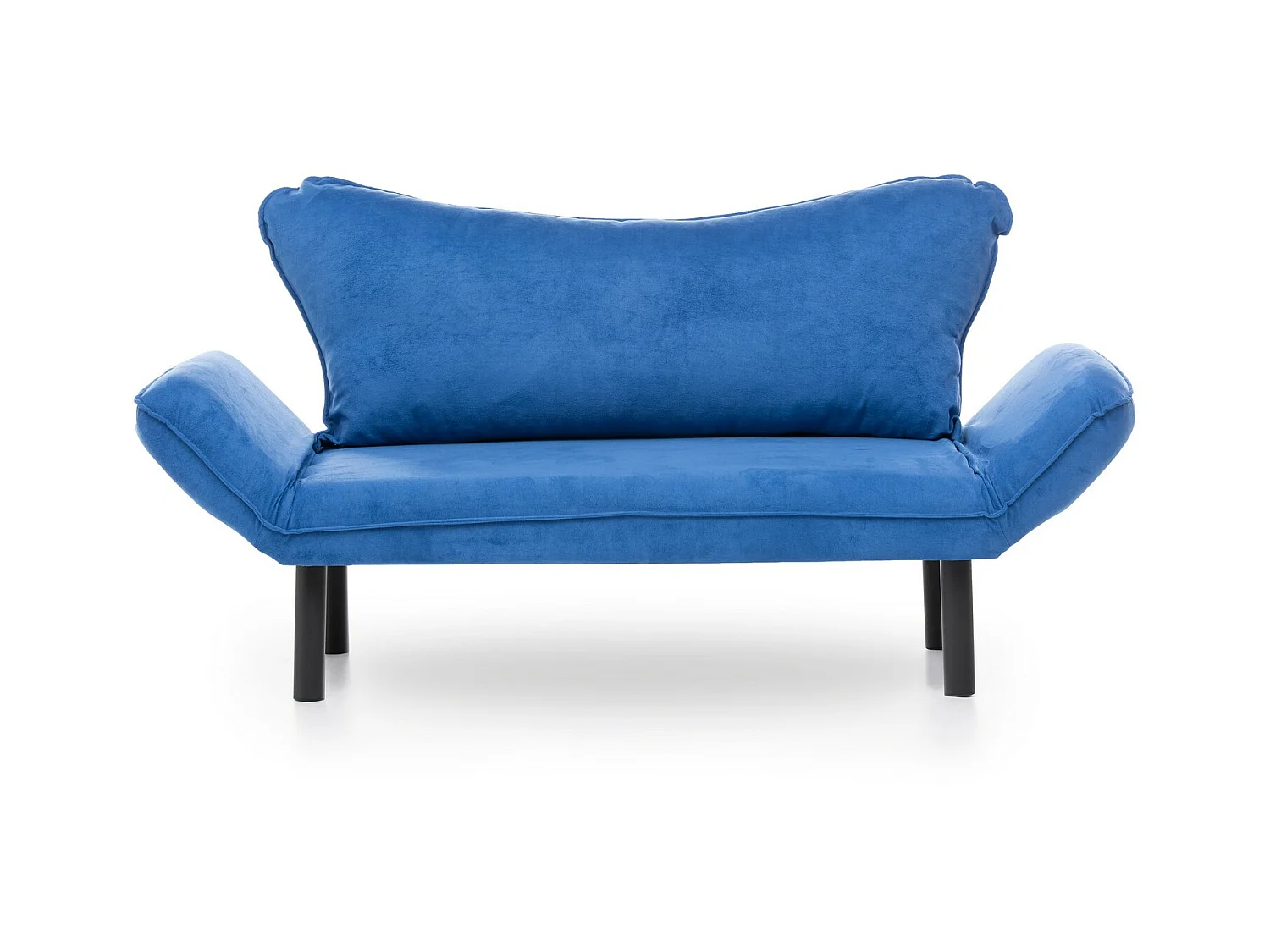 Kalos blauwe stoffen 2-zits slaapbank 140 cm