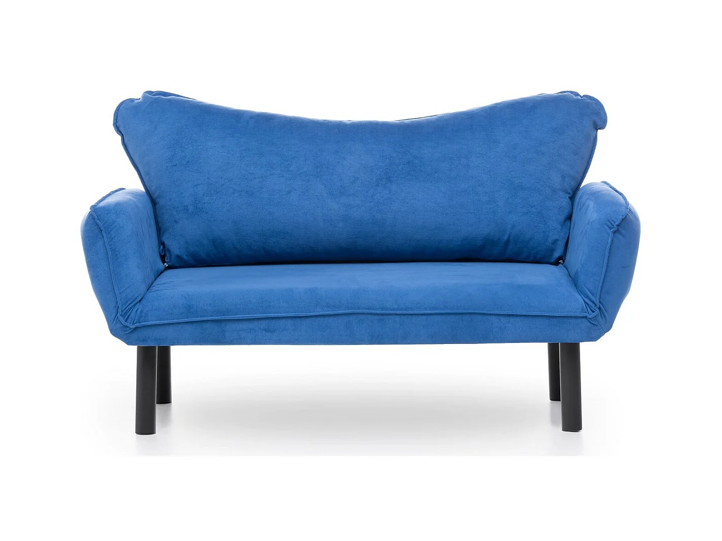 Canapé convertible 2 places tissu bleu Kalos 140cm