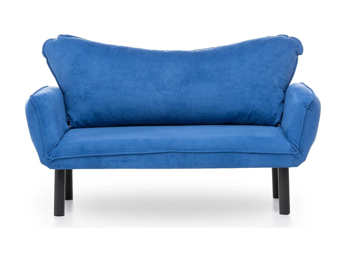 Canapé convertible 2 places tissu bleu Kalos 140cm