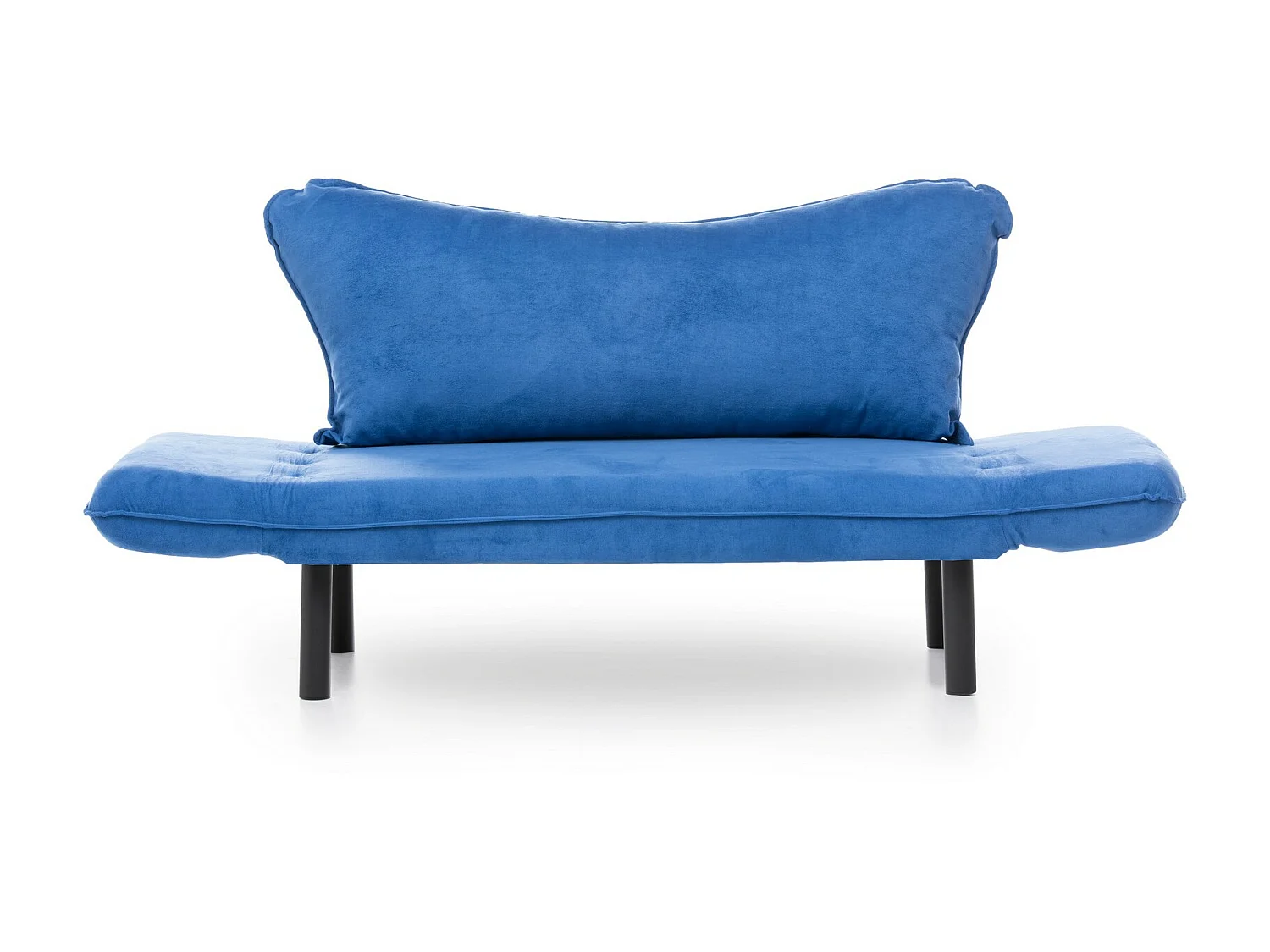 Canapé convertible 2 places tissu bleu Kalos 140cm