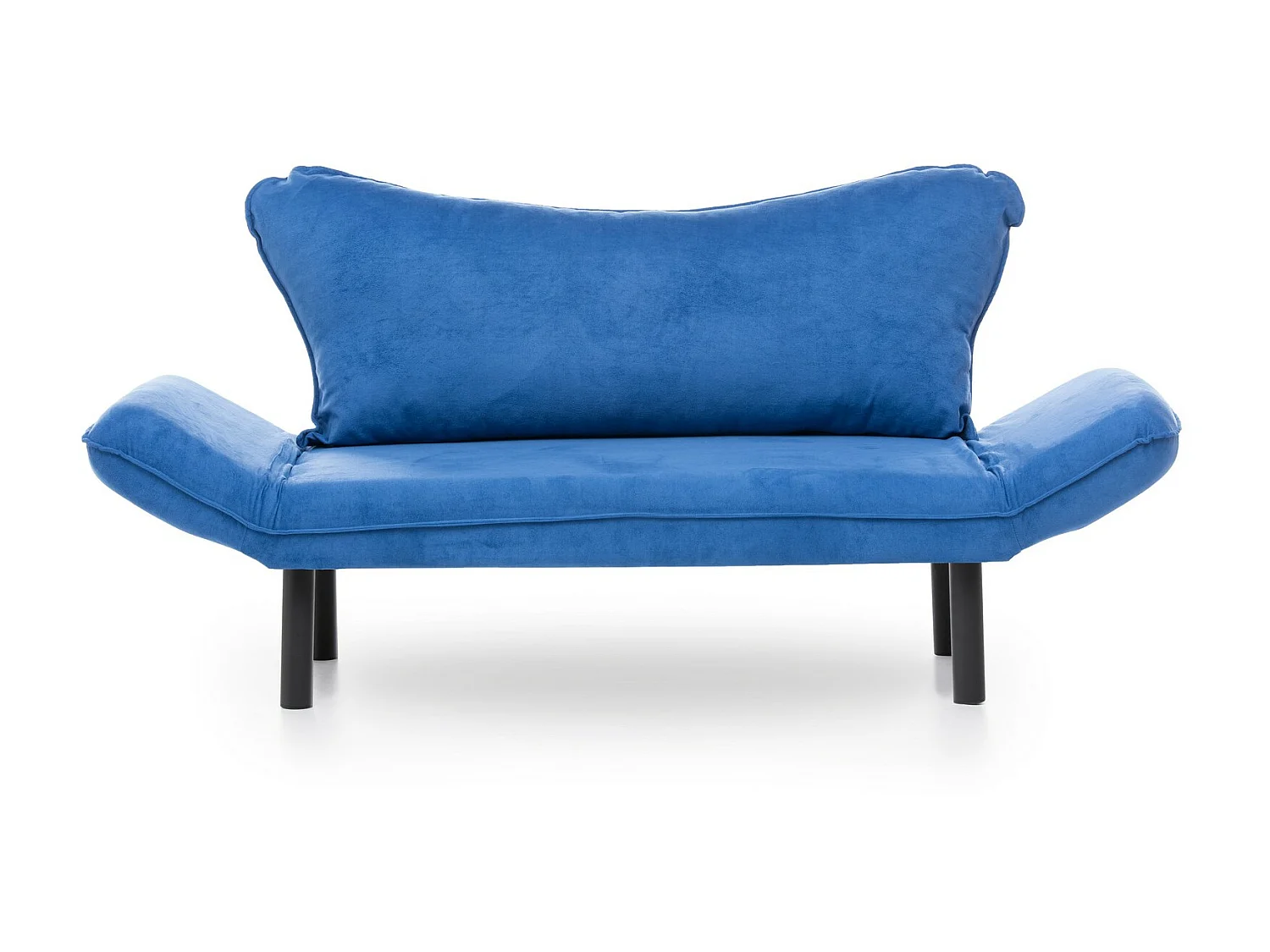 Canapé convertible 2 places tissu bleu Kalos 140cm