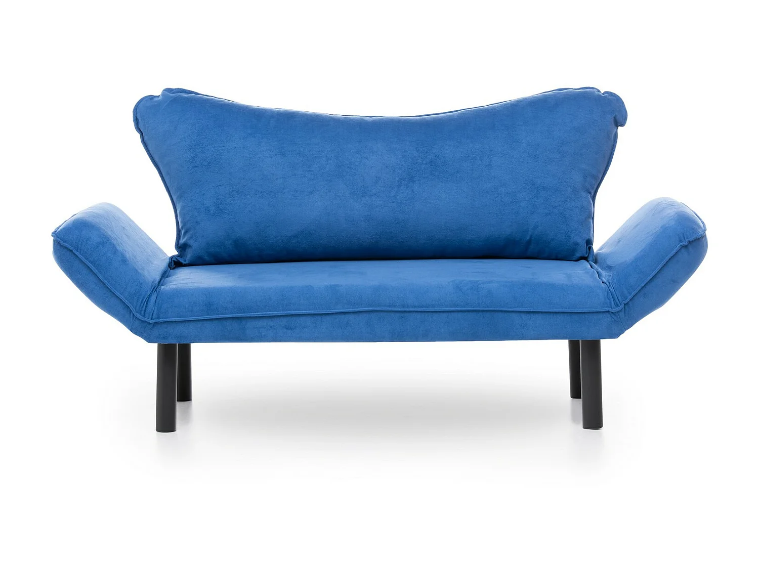 Canapé convertible 2 places tissu bleu Kalos 140cm