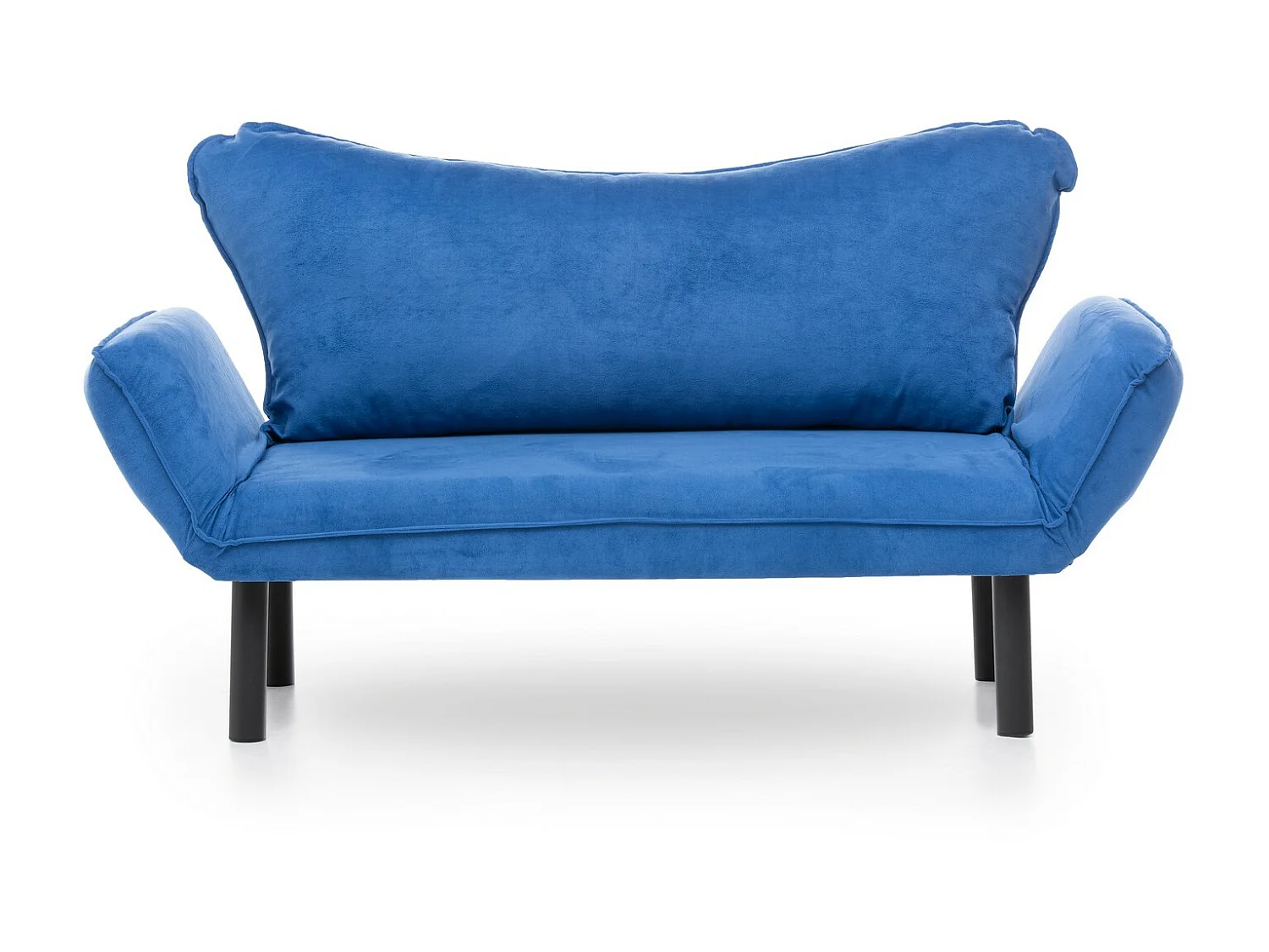 Canapé convertible 2 places tissu bleu Kalos 140cm