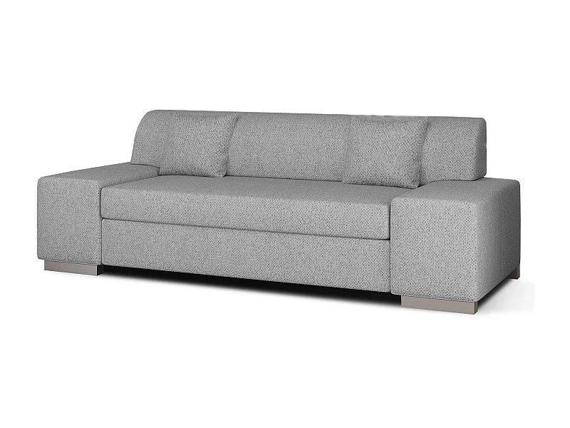 Canapé minimaliste 3-4 places tissu gris Plazo 210cm