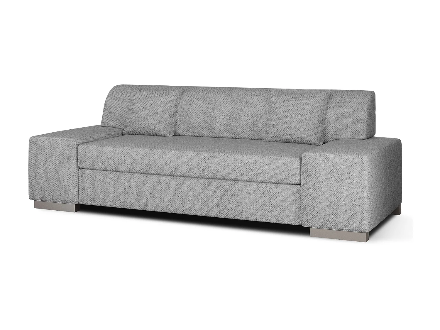 Minimalistische 3/4-zitsbank grijze stof Plazo 210 cm