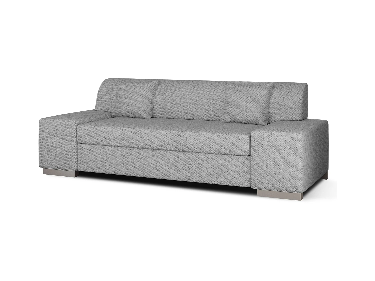Canapé minimaliste 3-4 places tissu gris Plazo 210cm