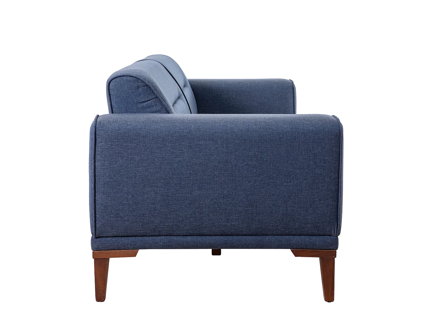 3-zits slaapbank in donkerblauwe stof Brika 223 cm