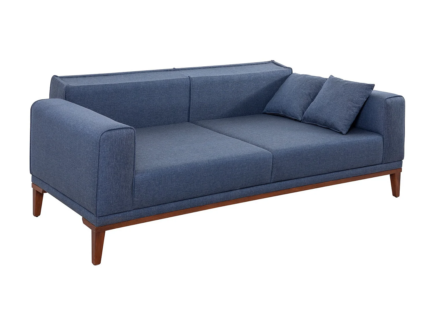 3-zits slaapbank in donkerblauwe stof Brika 223 cm