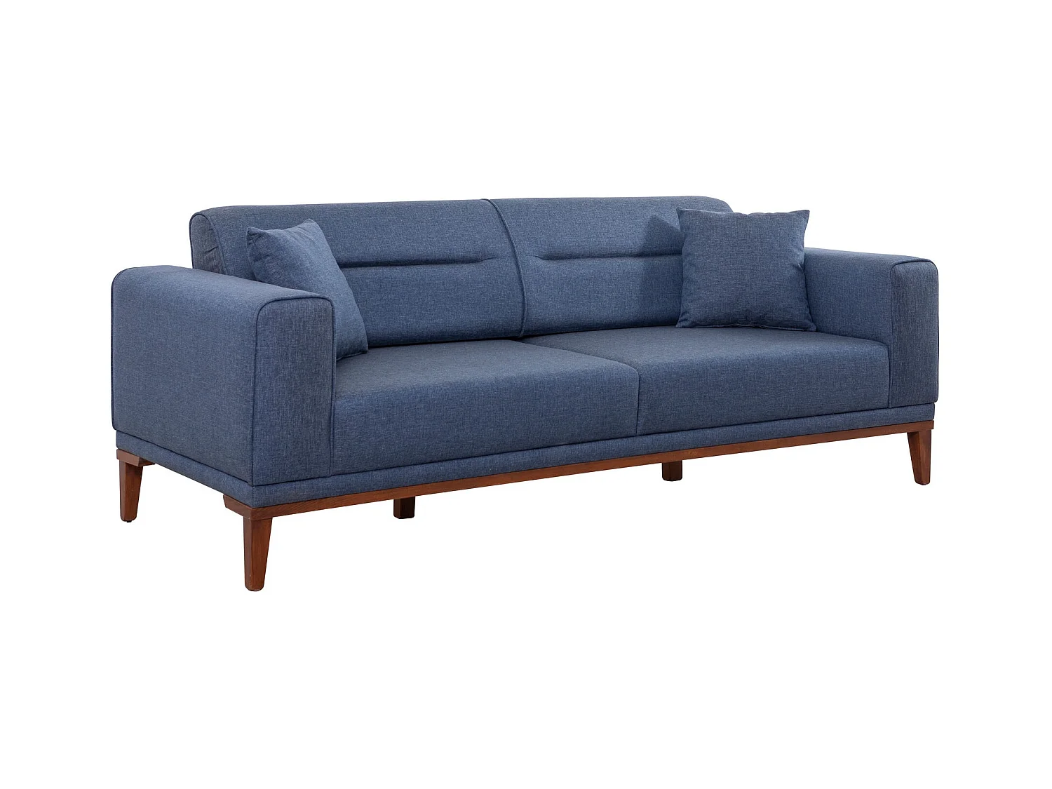 Canapé 3 places convertible tissu bleu foncé Brika 223cm