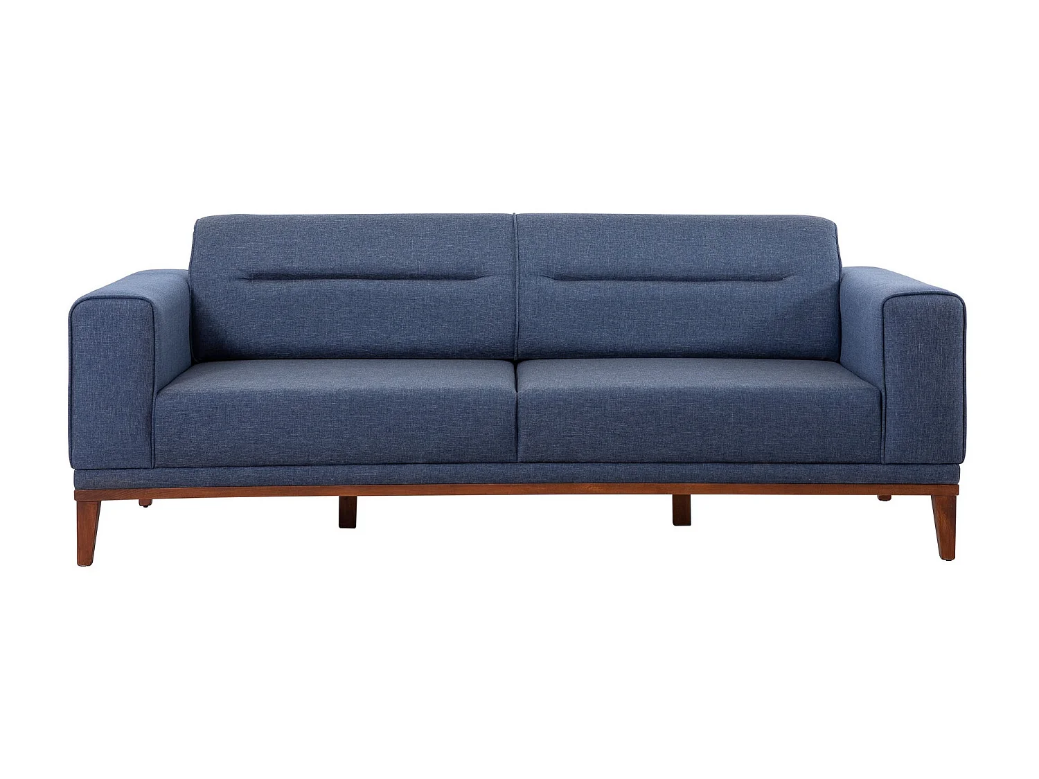 3-zits slaapbank in donkerblauwe stof Brika 223 cm