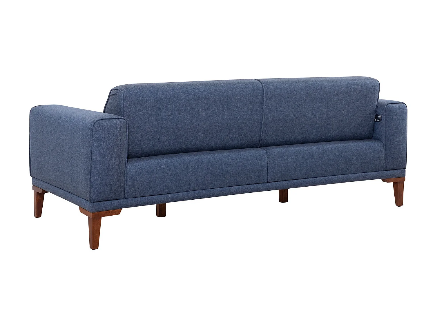 3-zits slaapbank in donkerblauwe stof Brika 223 cm