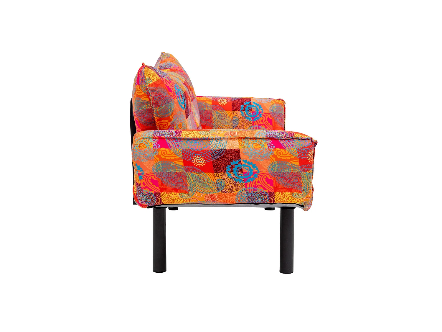 Canapé convertible 2 places tissu patchwork Kalos 140cm