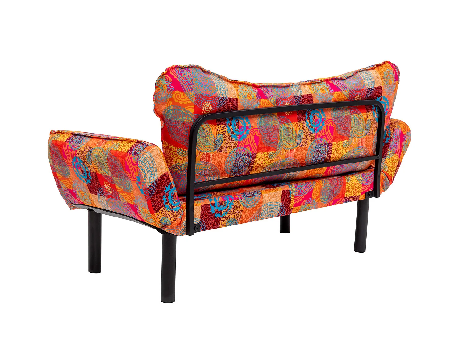 Canapé convertible 2 places tissu patchwork Kalos 140cm