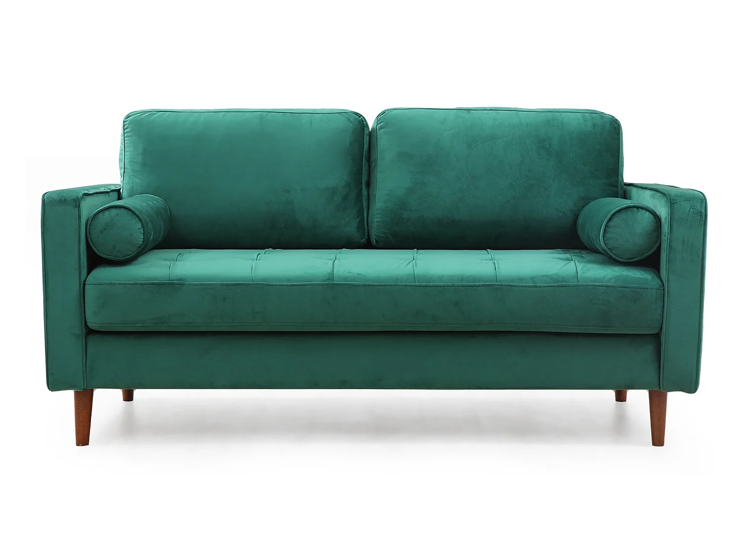 Canapé 2 places velours vert Romuza 175cm