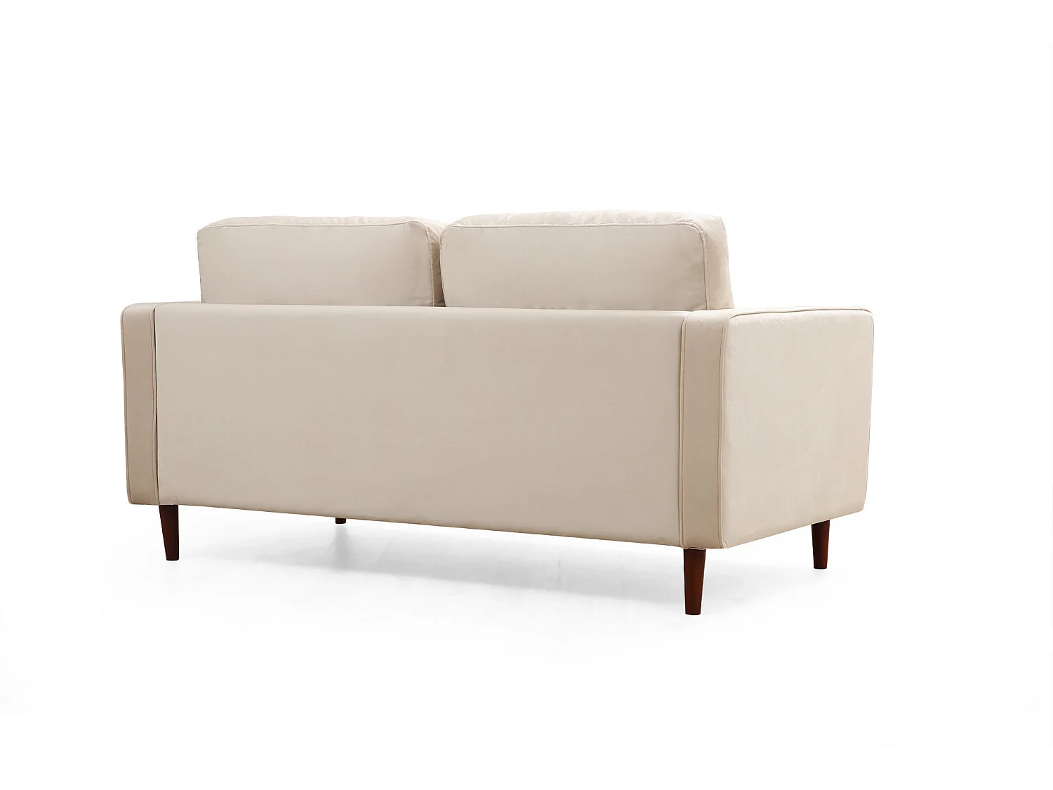 Canapé 2 places velours beige Romuza 175cm