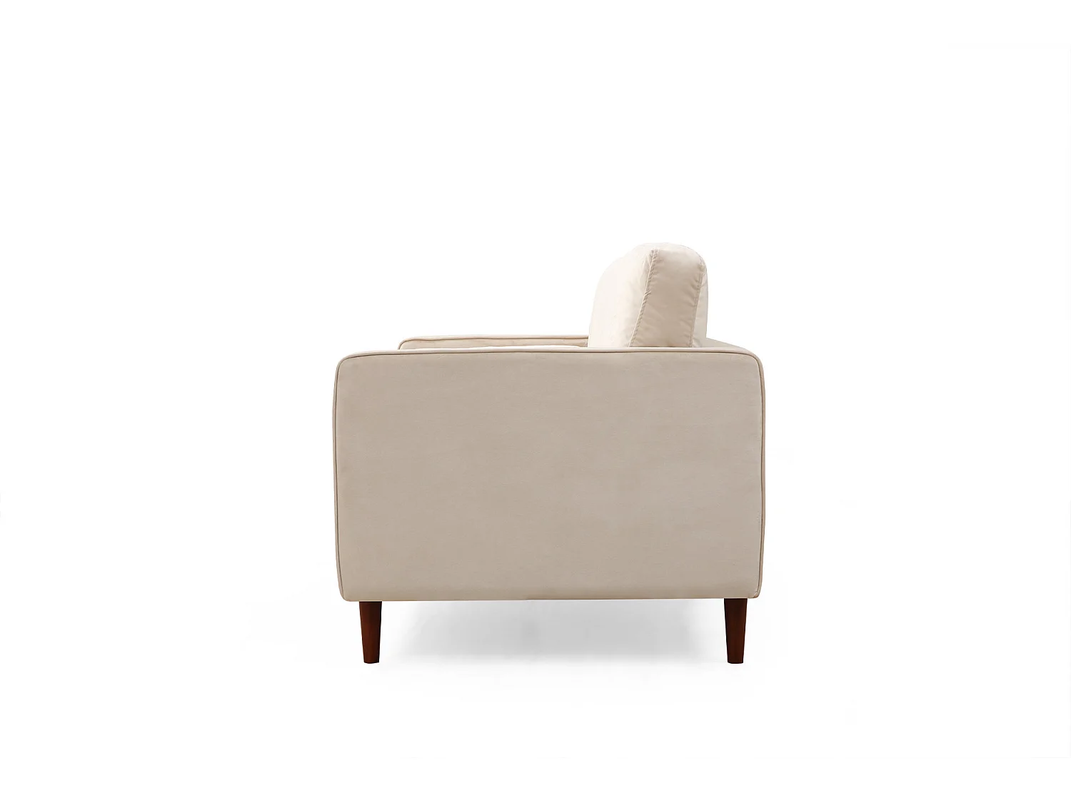 Canapé 2 places velours beige Romuza 175cm