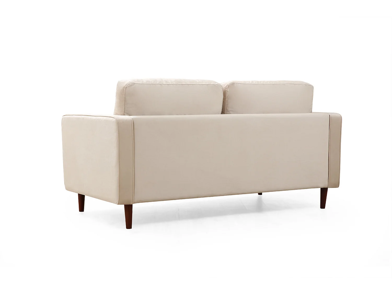 Canapé 2 places velours beige Romuza 175cm