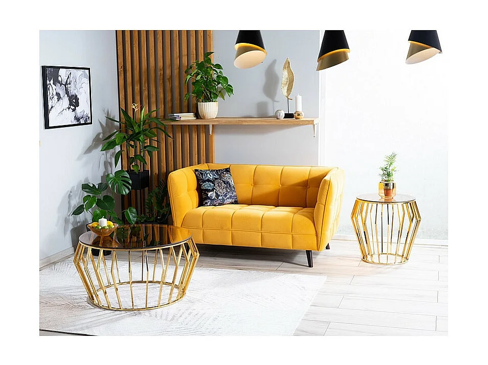 Sofa CASTELLO VELVET 2 curry