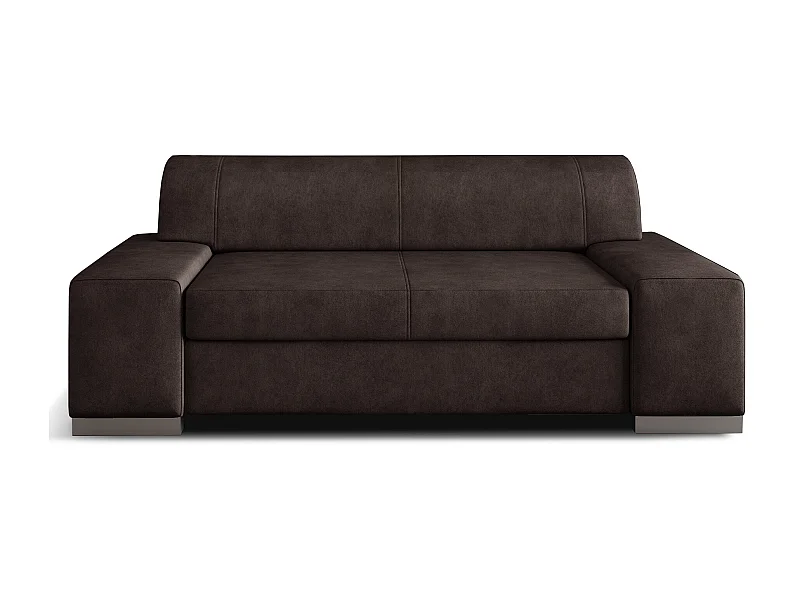 Canapé minimaliste 2-3 places tissu marron Plazo 190cm