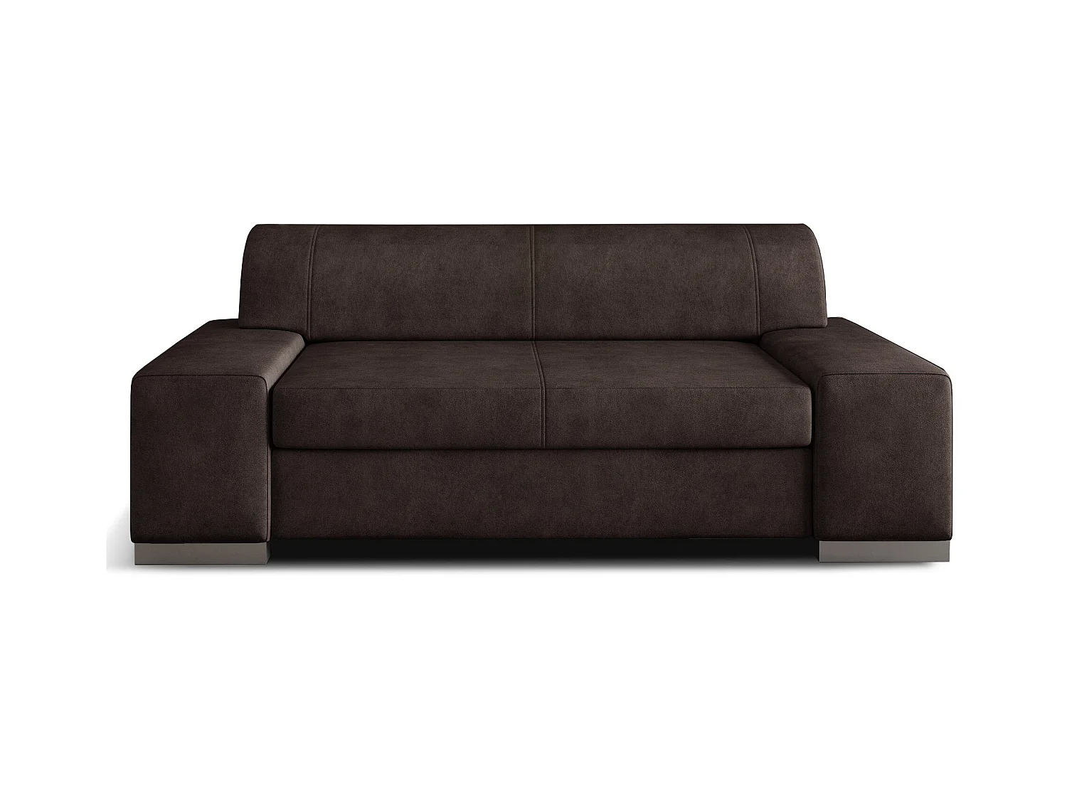 Canapé minimaliste 2-3 places tissu marron Plazo 190cm