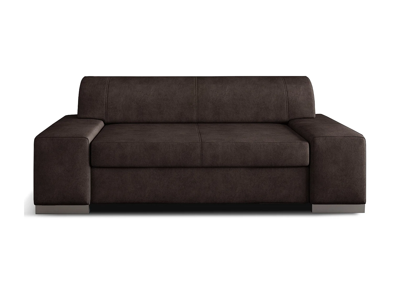 Canapé minimaliste 2-3 places tissu marron Plazo 190cm