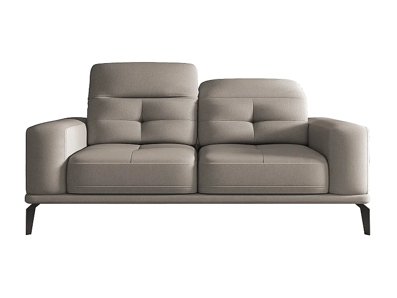 Canapé droit design 2-3 places tissu marron clair Torpille 195cm