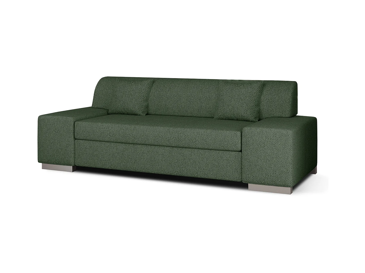 Canapé minimaliste 3-4 places tissu vert avocat Plazo 210cm