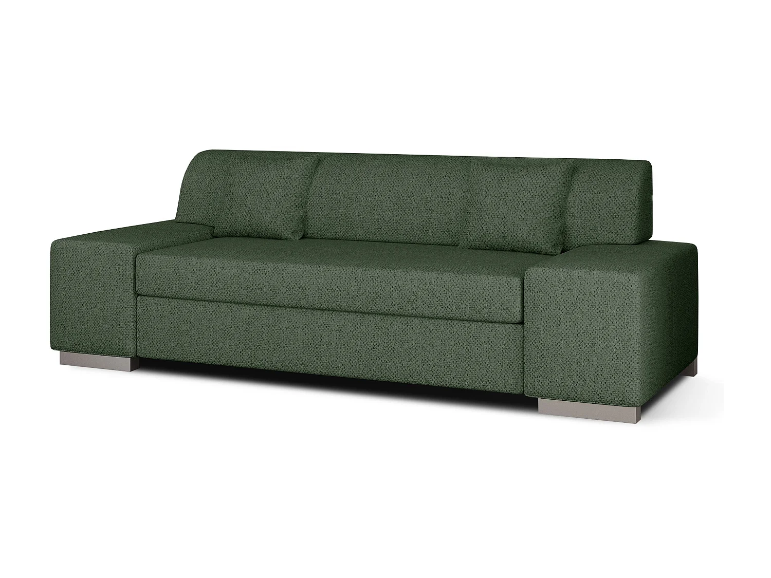 Canapé minimaliste 3-4 places tissu vert avocat Plazo 210cm