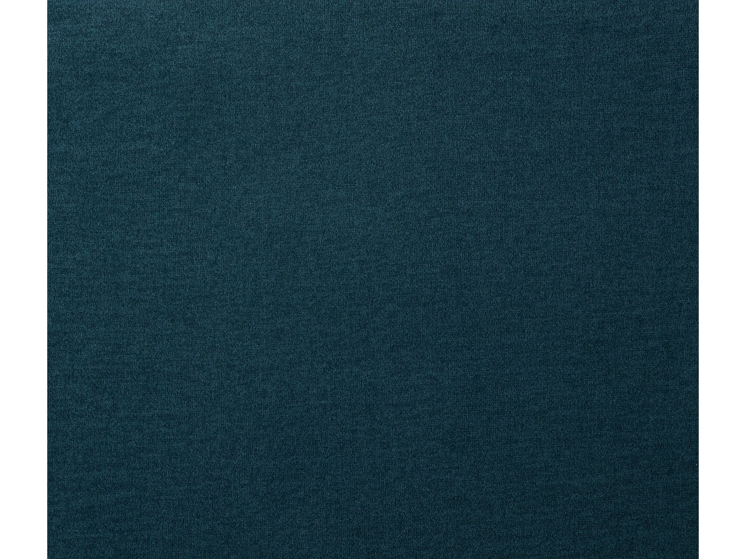 Canapé d'angle droit design matelassé tissu doux brillant bleu minuit et pied noir Kazane 275cm