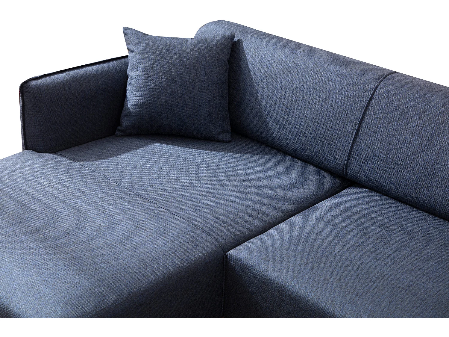 Linker hoekbank Bellano blauw stof 270 cm