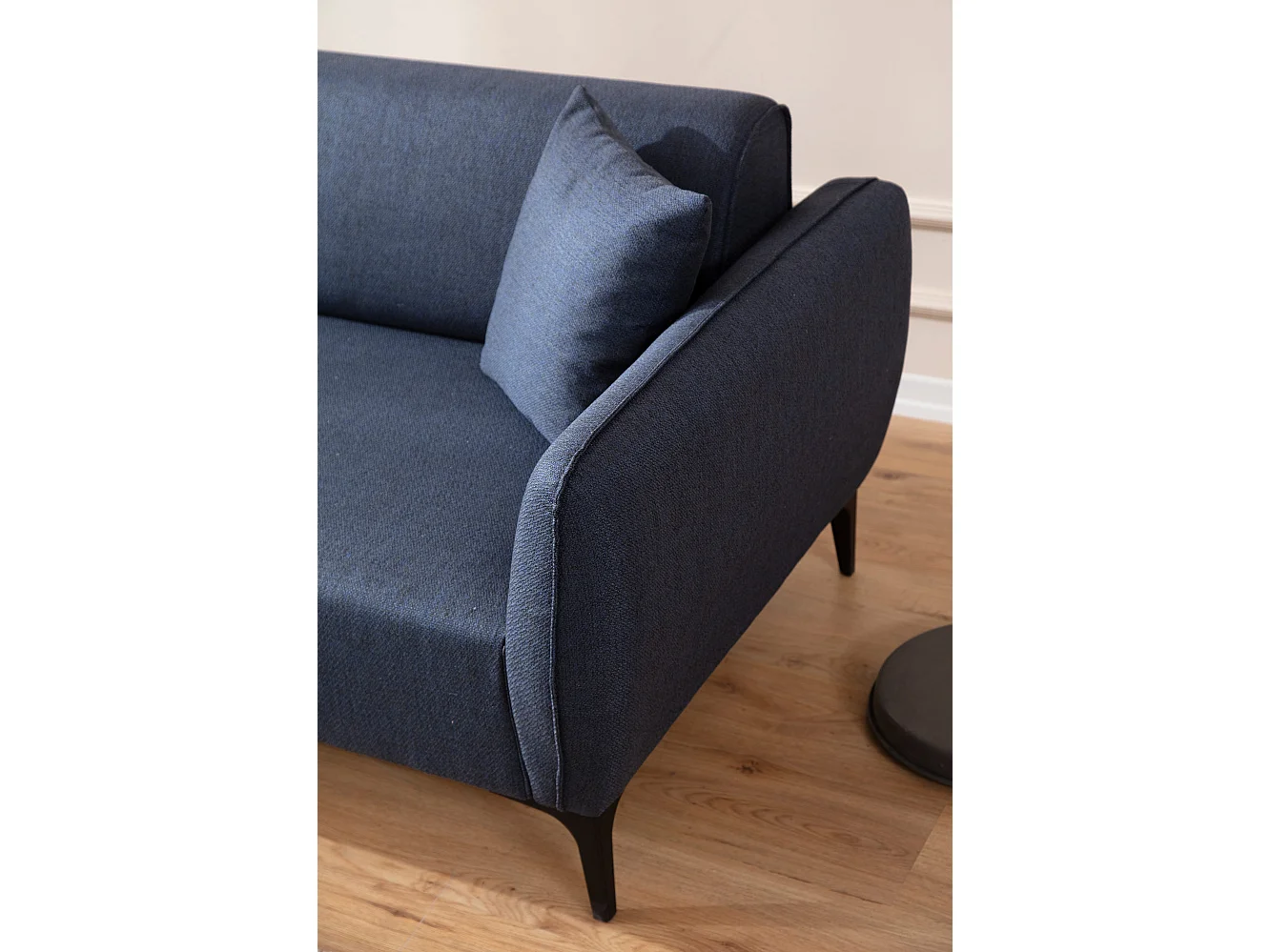 Linker hoekbank Bellano blauw stof 270 cm