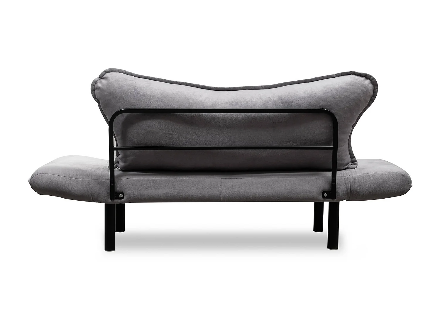 Canapé convertible 2 places tissu gris Kalos 140cm