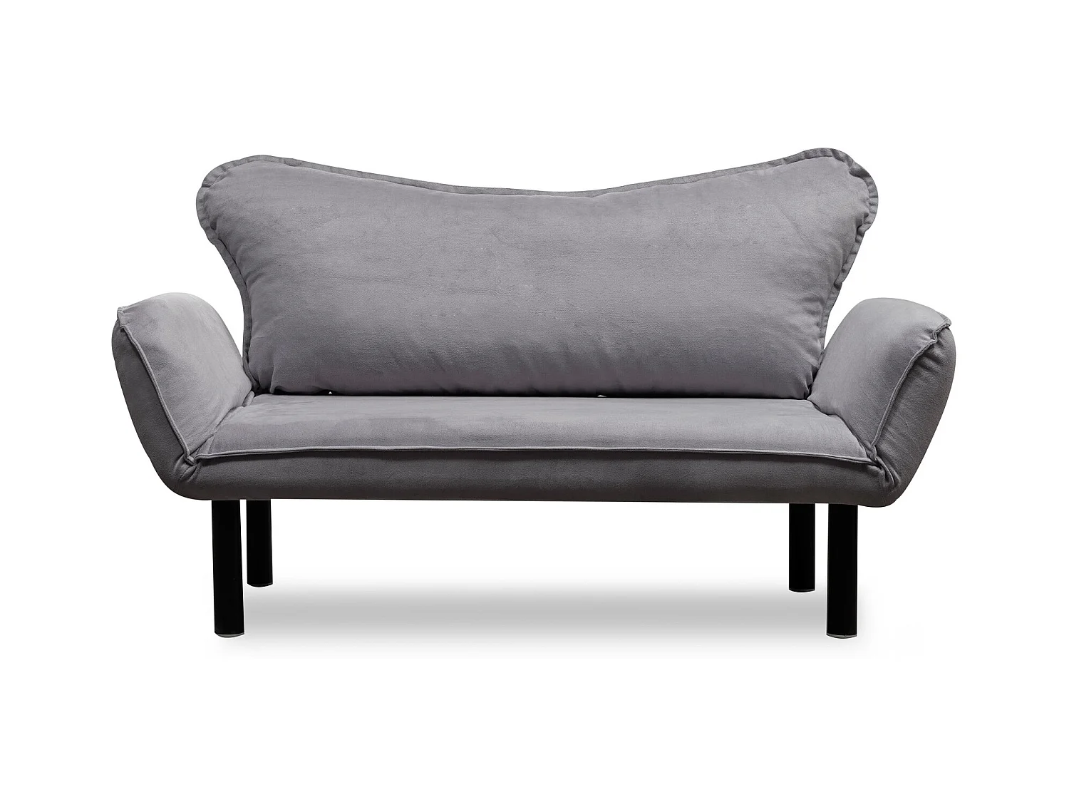Canapé convertible 2 places tissu gris Kalos 140cm