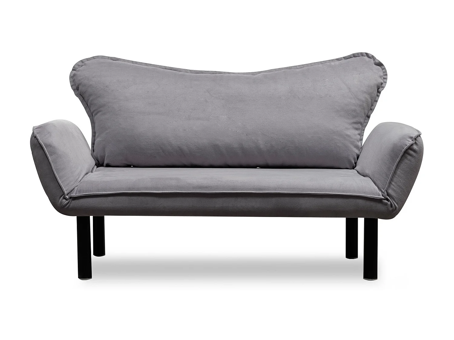 Canapé convertible 2 places tissu gris Kalos 140cm