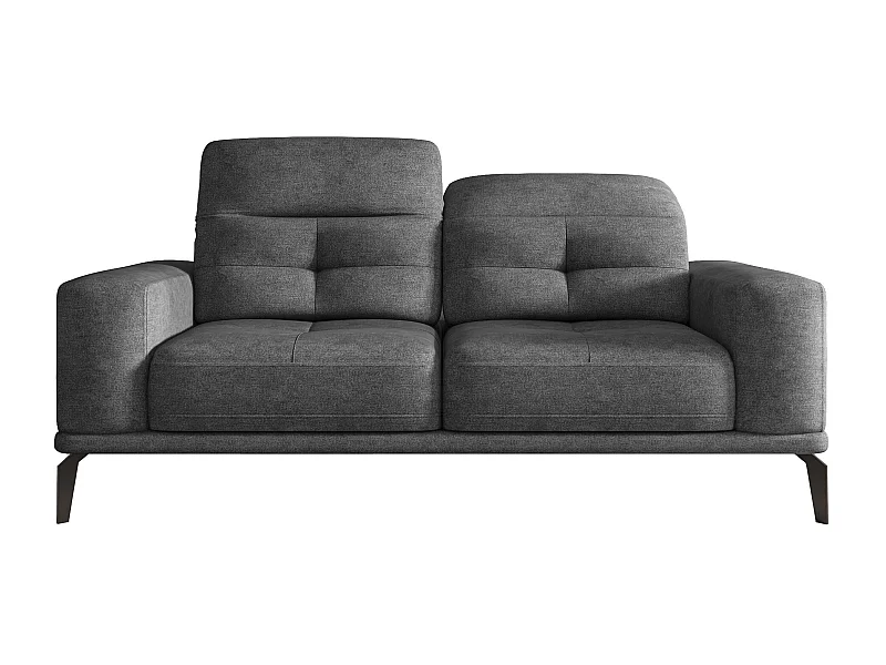 Canapé droit design 2-3 places tissu gris Torpille 195cm