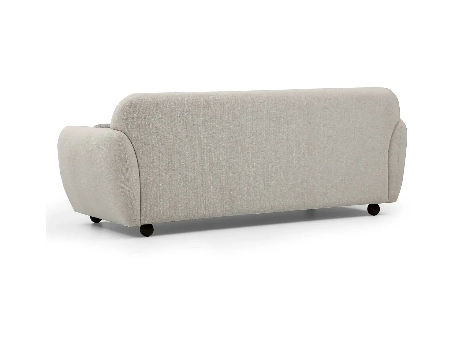 Canapé moderne 3 places tissu beige Kelly 223cm