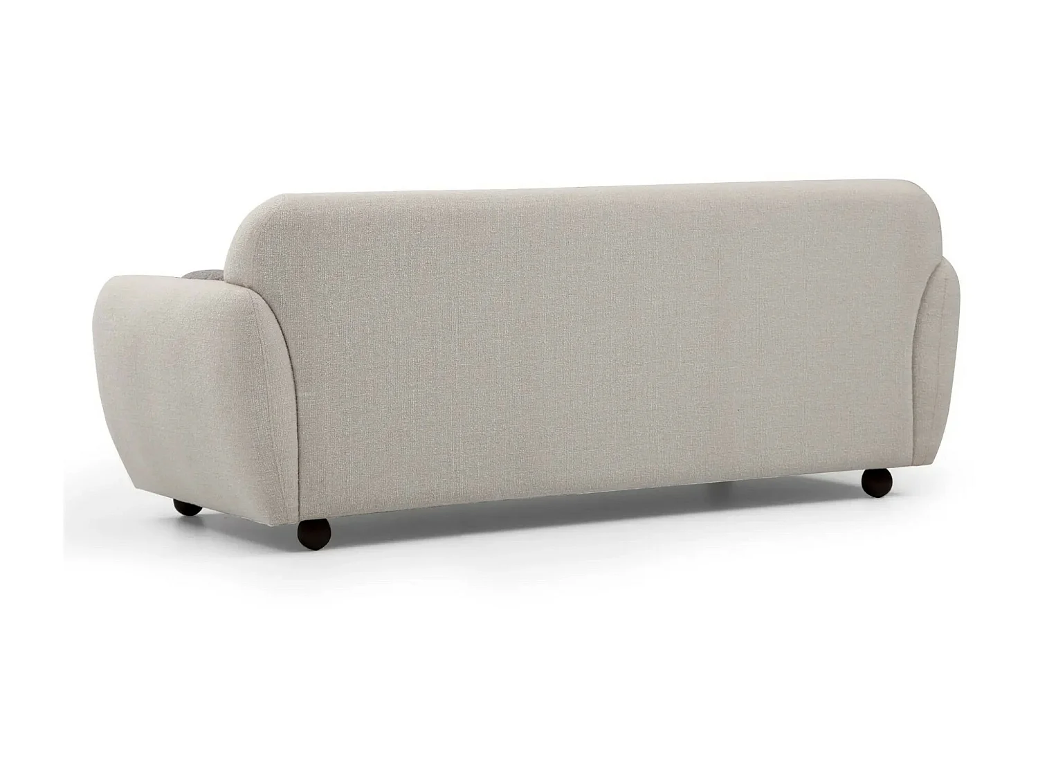 Canapé moderne 3 places tissu beige Kelly 223cm