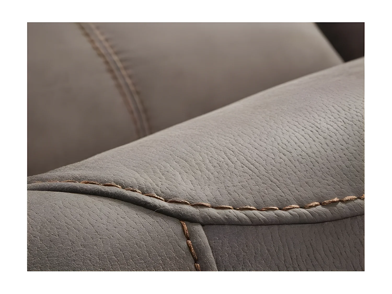 2-zits vaste bank lichtbruin leer Ducka 154 cm