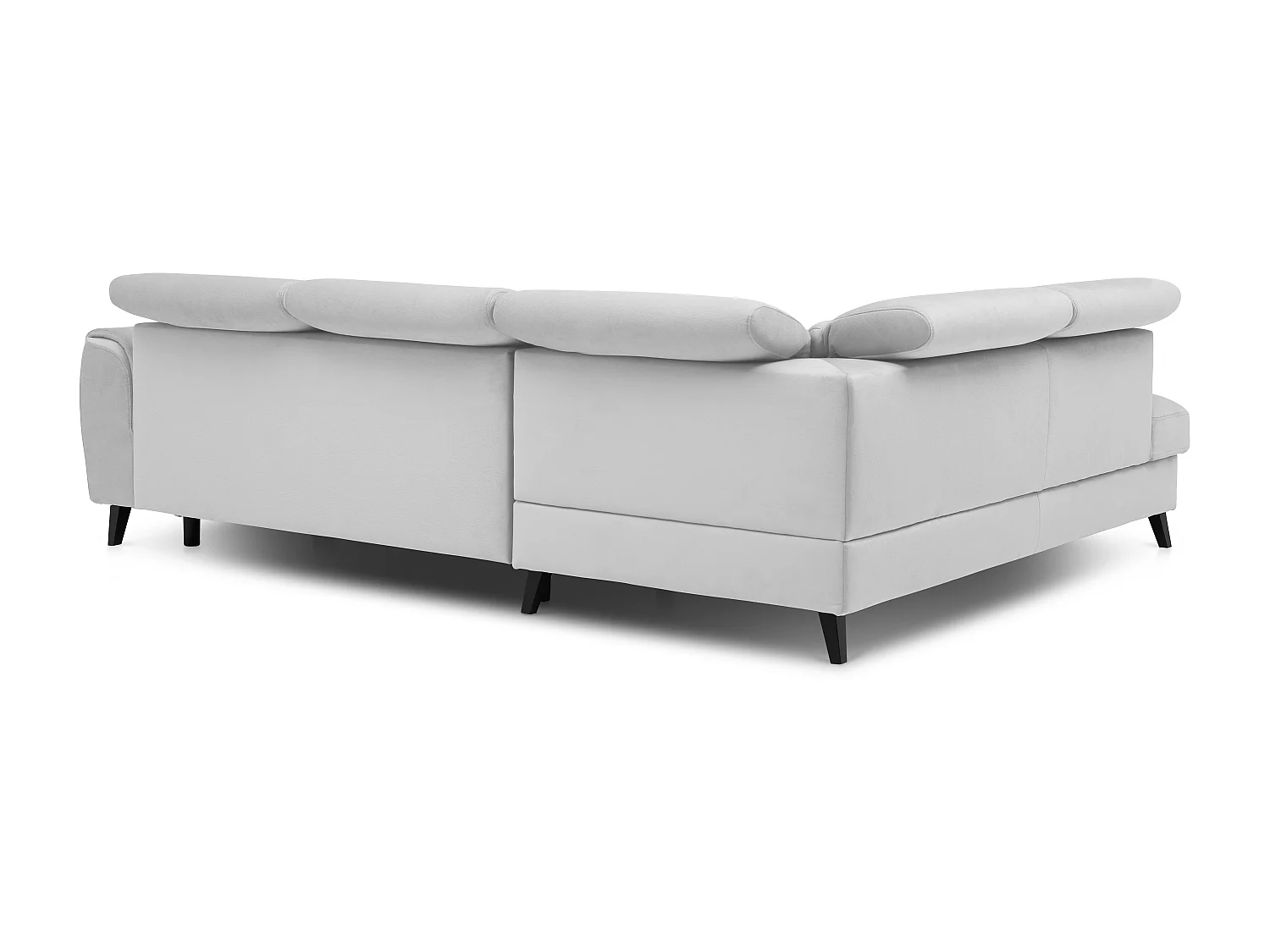 Canapé d'angle gauche convertible tissu gris clair Noblesse 255cm