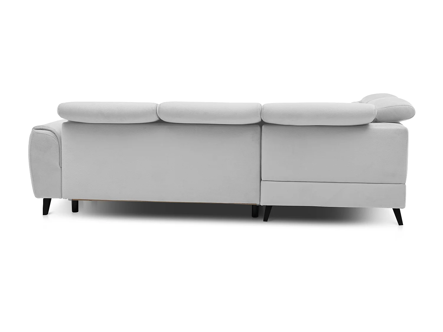 Canapé d'angle gauche convertible tissu gris clair Noblesse 255cm