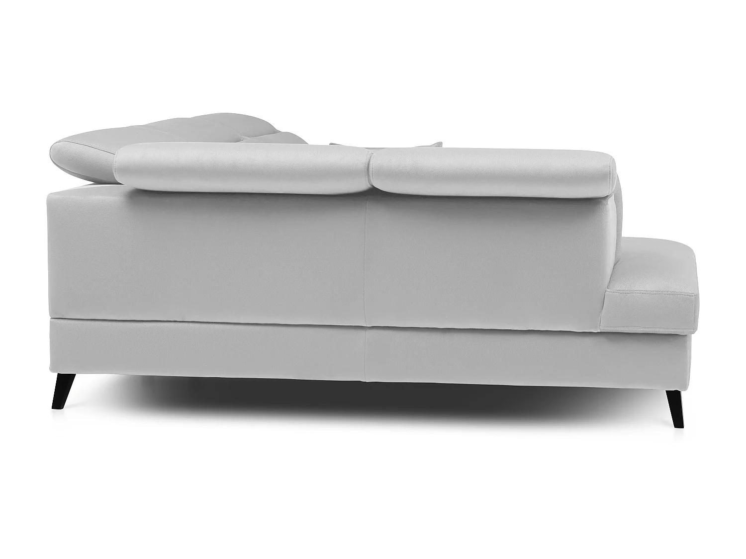 Canapé d'angle gauche convertible tissu gris clair Noblesse 255cm