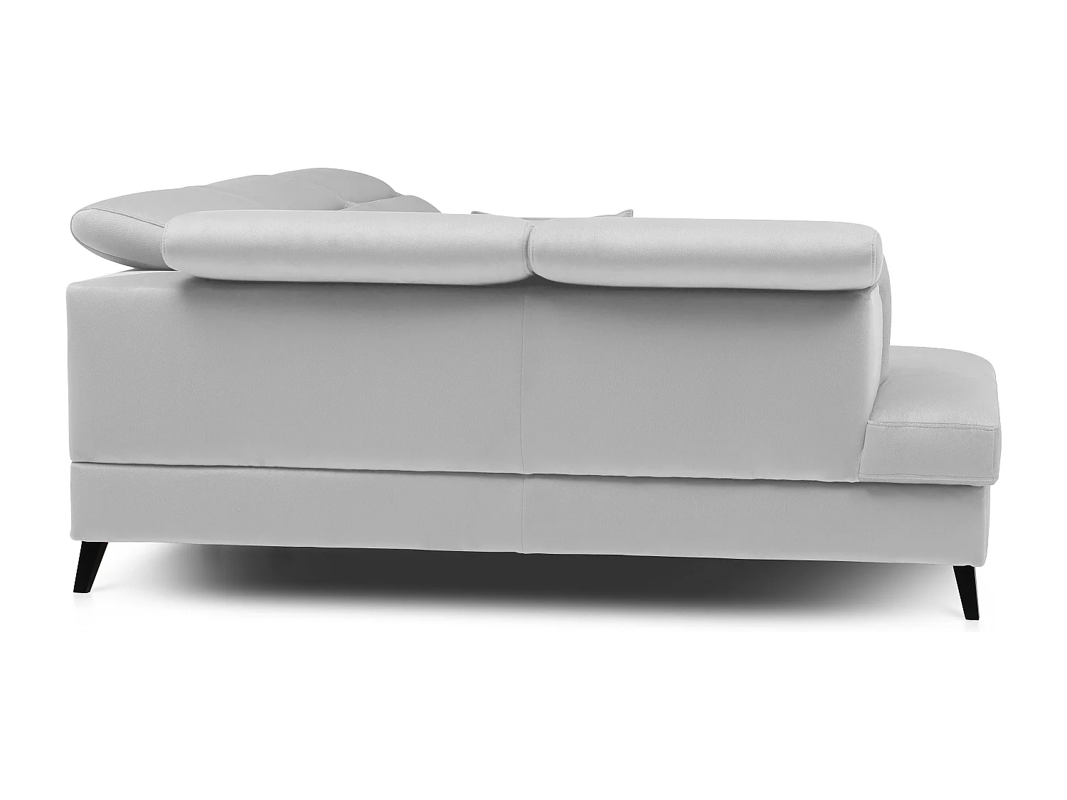 Canapé d'angle gauche convertible tissu gris clair Noblesse 255cm