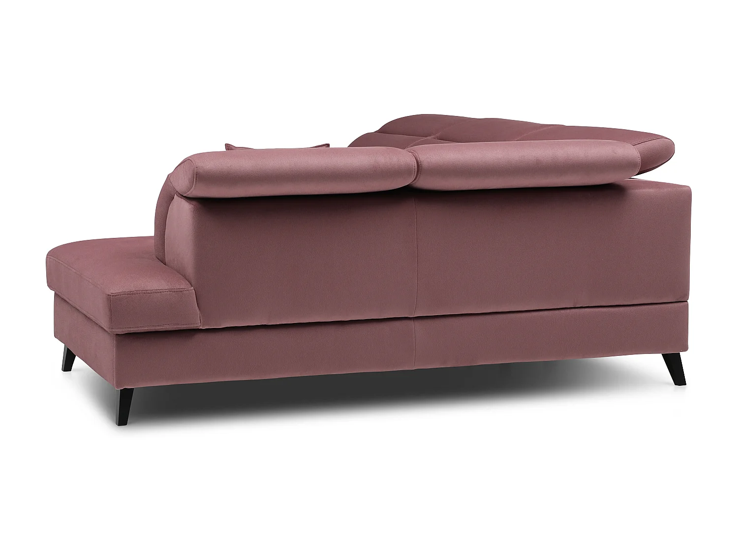 Canapé d'angle droit convertible tissu rose poudré Noblesse 255cm