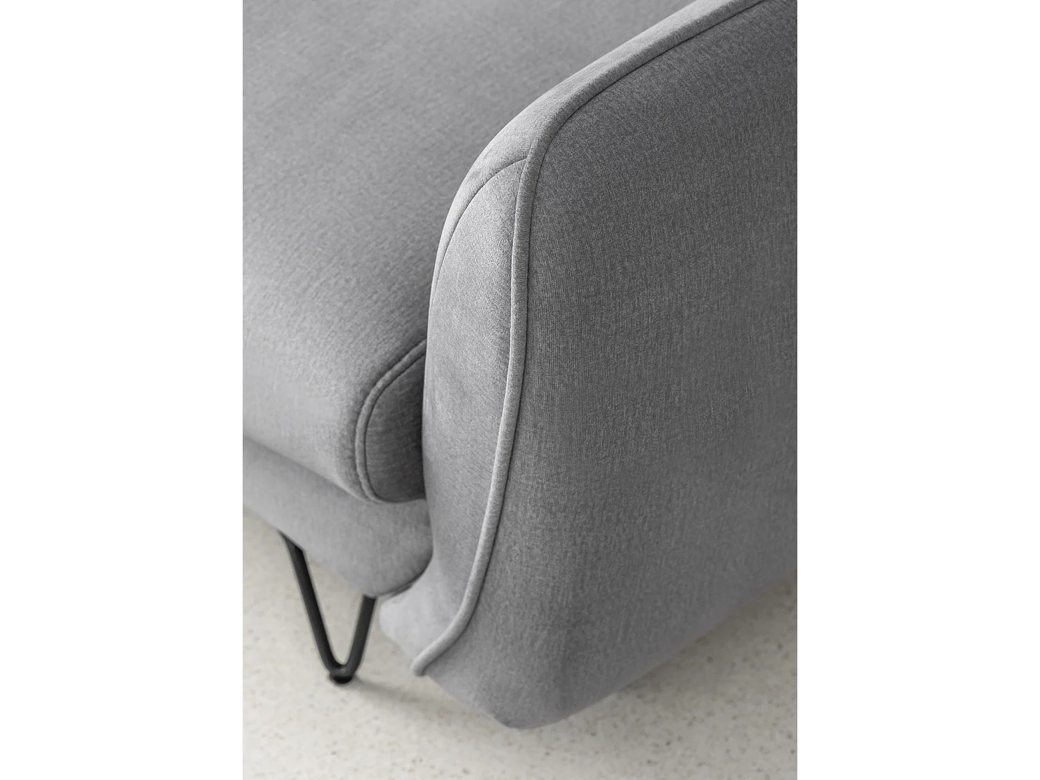 Canapé d'angle gauche convertible tissu rose clair Zurik 276cm