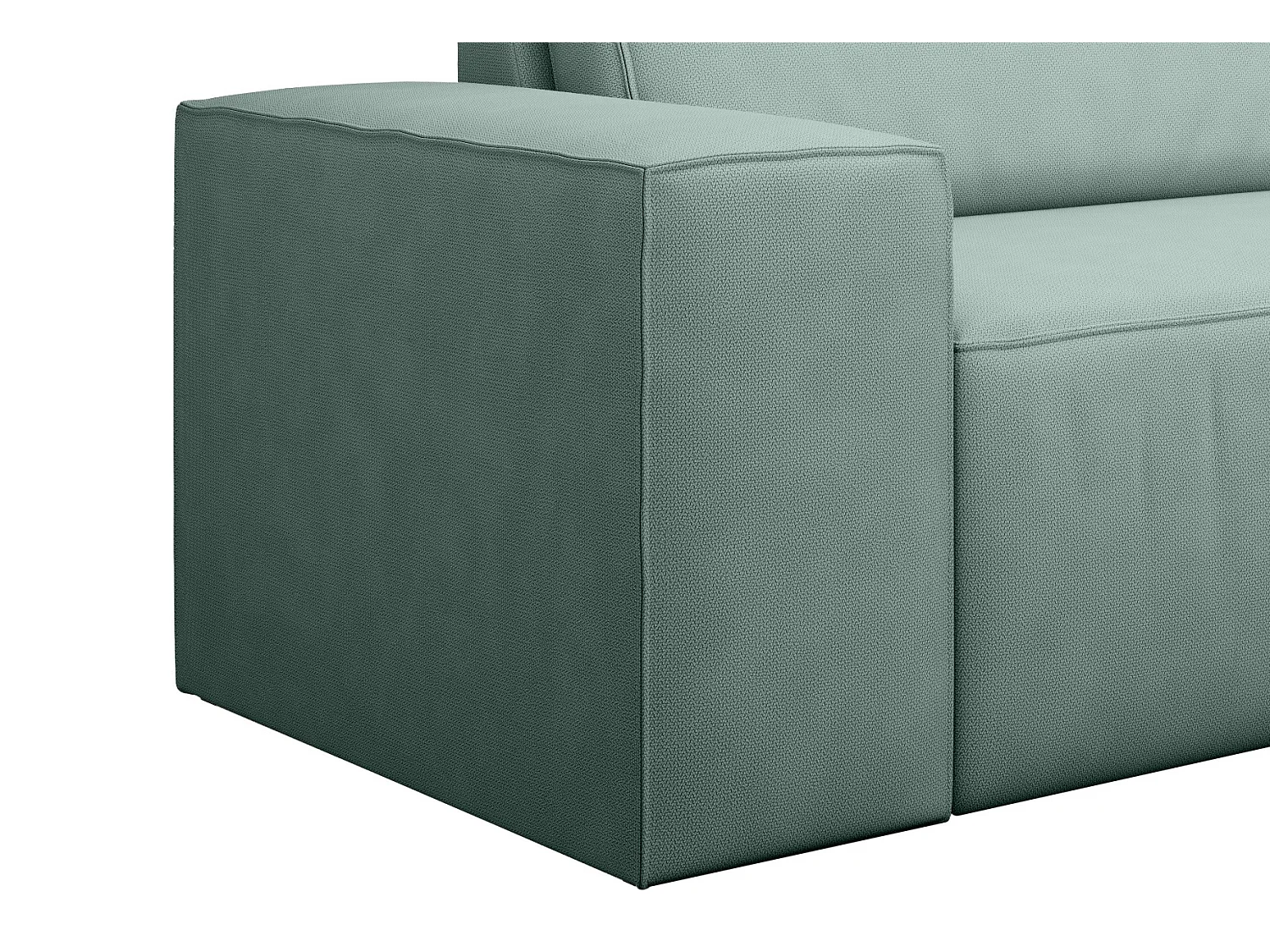 Canapé convertible 4 places tissu vert clair Willace 260cm