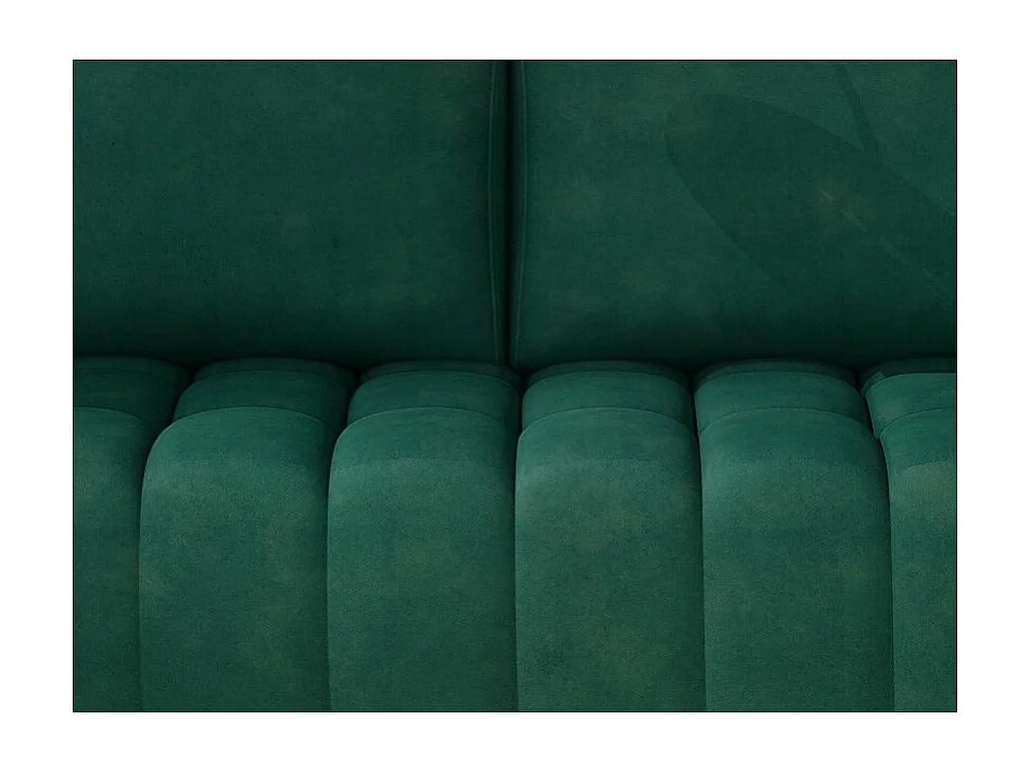 Canapé convertible 3 places velours vert bouteille avec coffre de rangement Larko 245cm