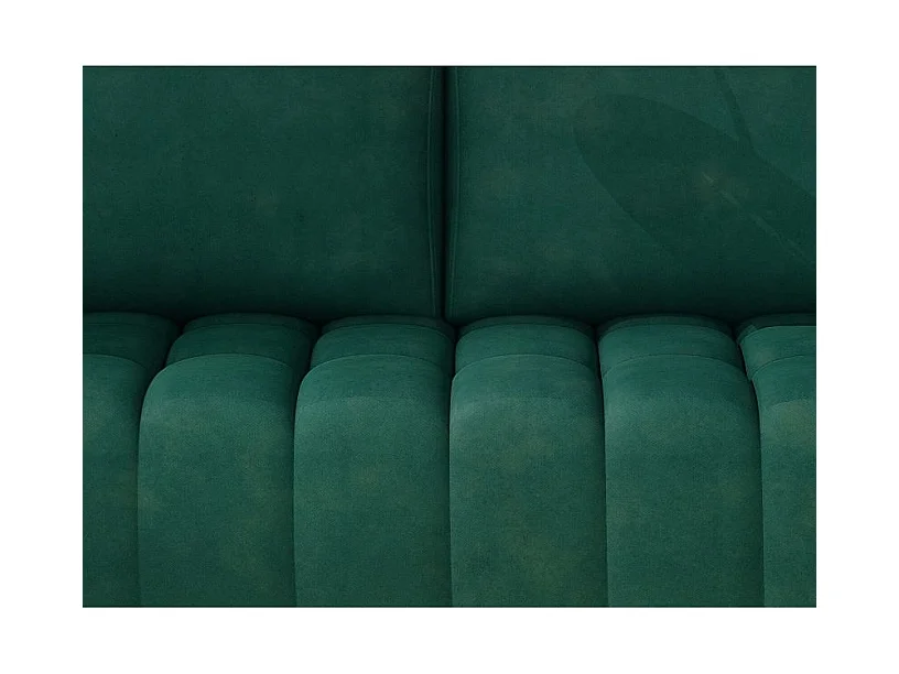 Canapé convertible express 3 places avec coffre en velours vert LARKO