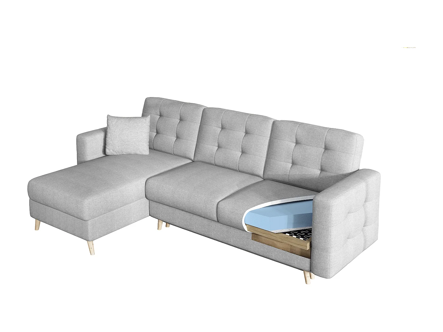 Canapé d'angle réversible et convertible simili cuir noir Anska 250cm