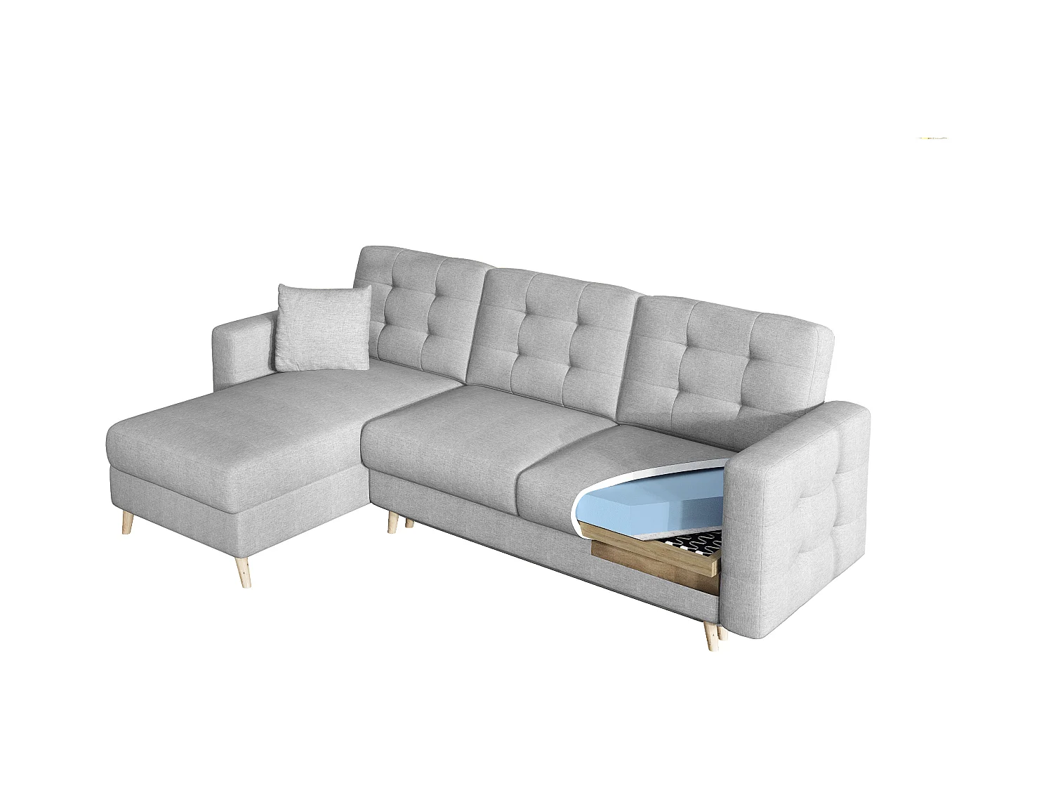 Canapé d'angle réversible et convertible simili cuir noir Anska 250cm