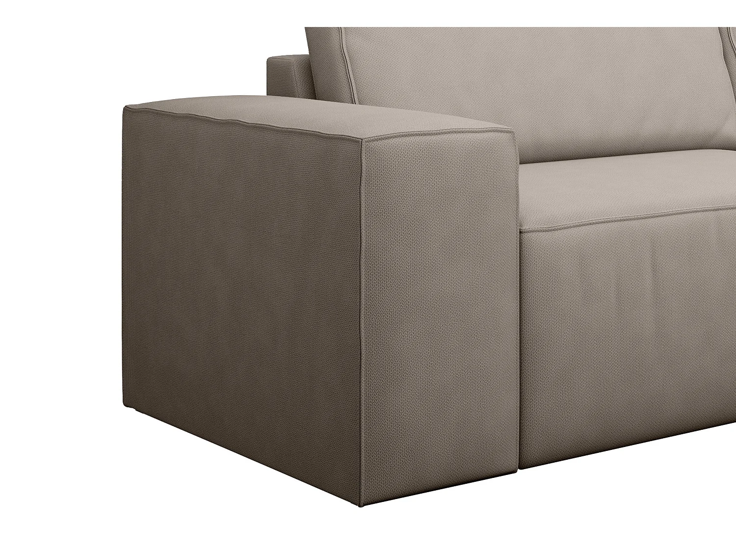 Canapé convertible 4 places tissu beige Willace 260cm